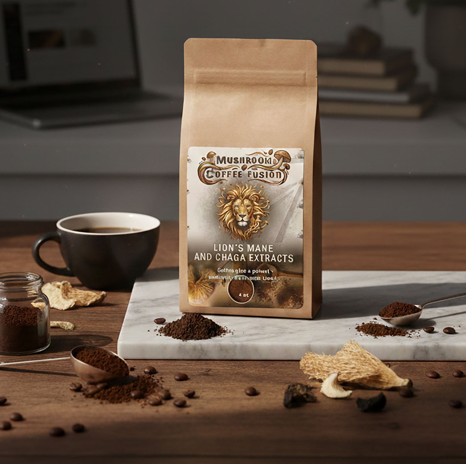 Mushroom Coffee Fusion - Lion’s Mane & Chaga 4oz